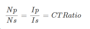 Formula for calculating CT ratio